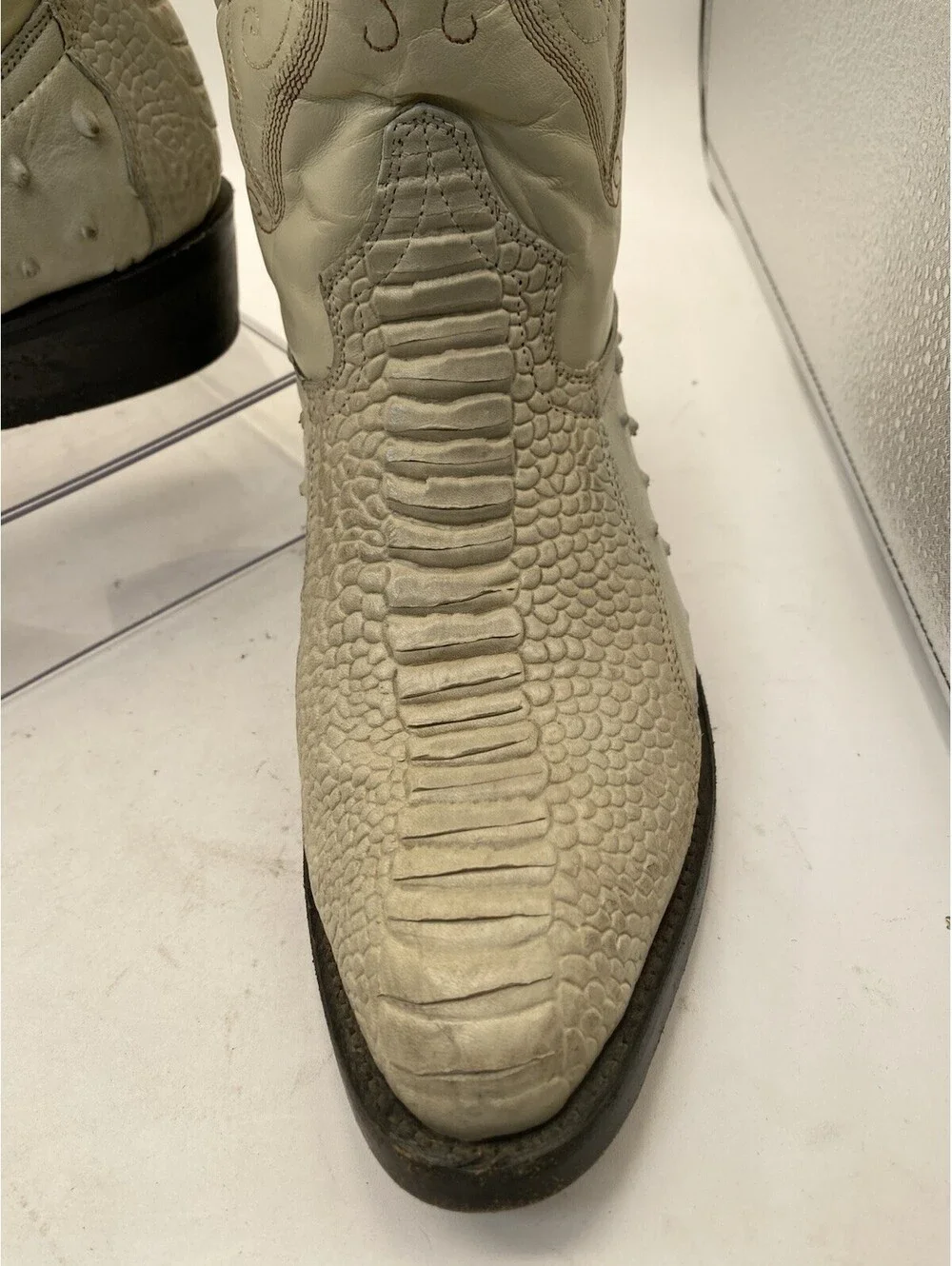 El General Python/Ostrich Cowboy Boots Mens Size: 7 .5  Women's Sz 9